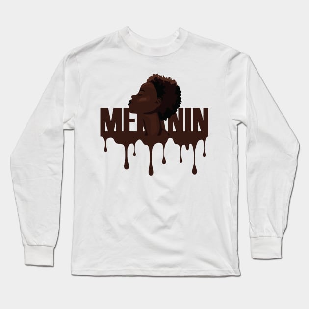 Melanin Long Sleeve T-Shirt by Lunarix Designs